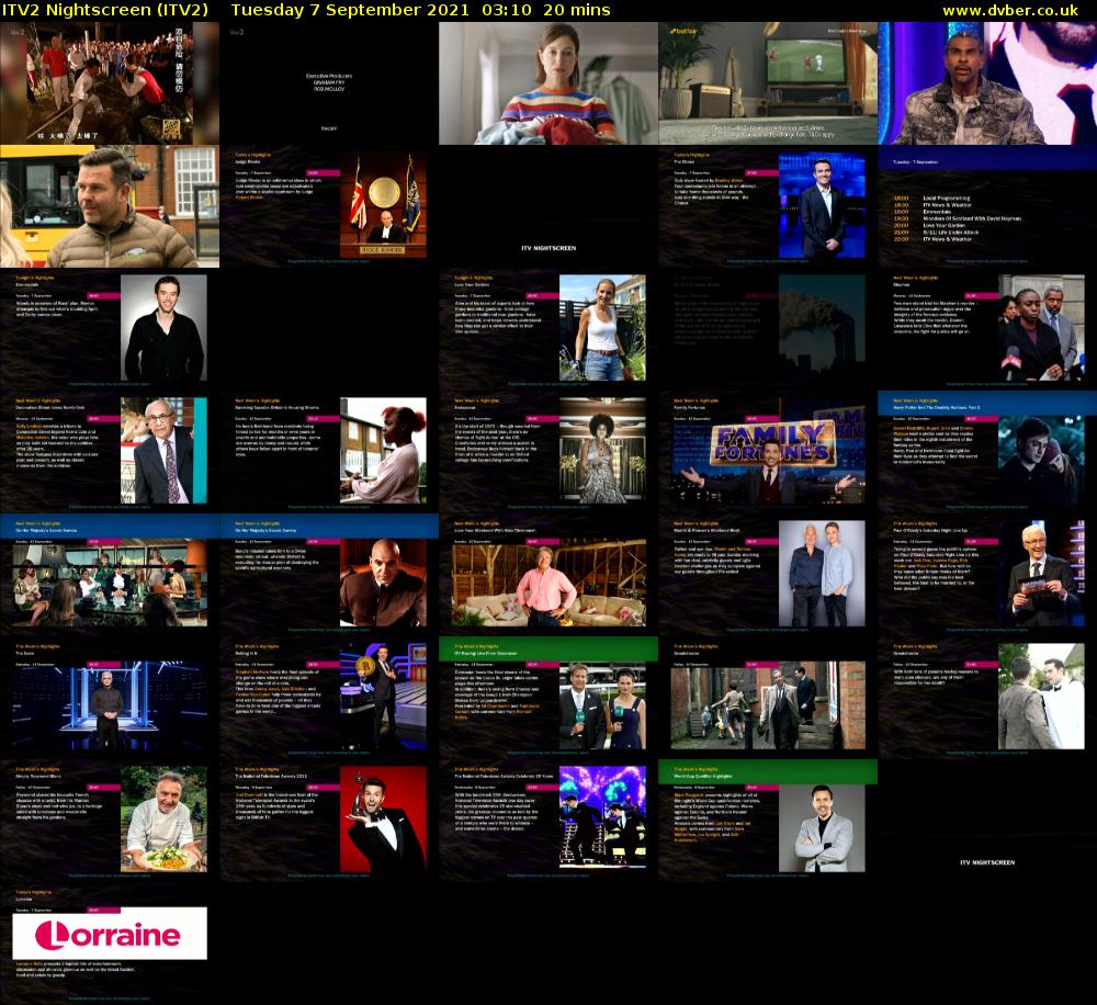 ITV2 Nightscreen (ITV2) Tuesday 7 September 2021 03:10 - 03:30