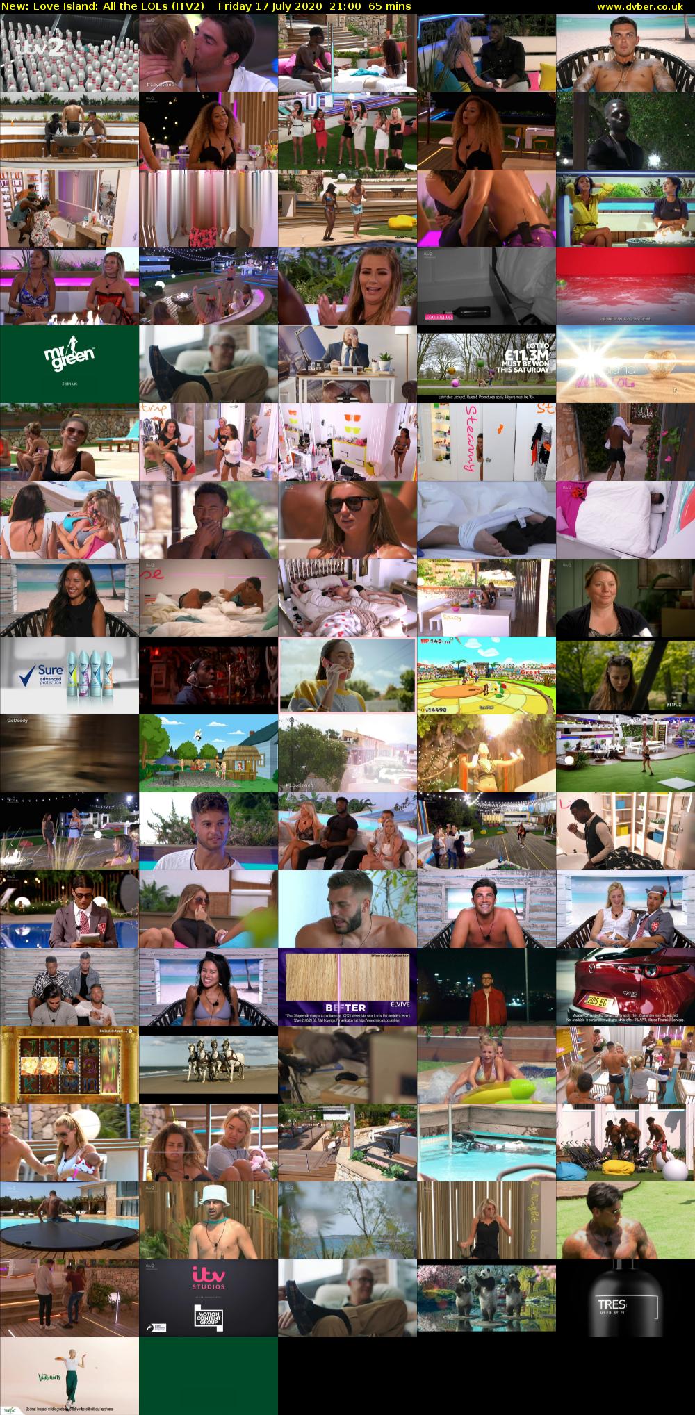 Love Island: All the LOLs (ITV2) Friday 17 July 2020 21:00 - 22:05