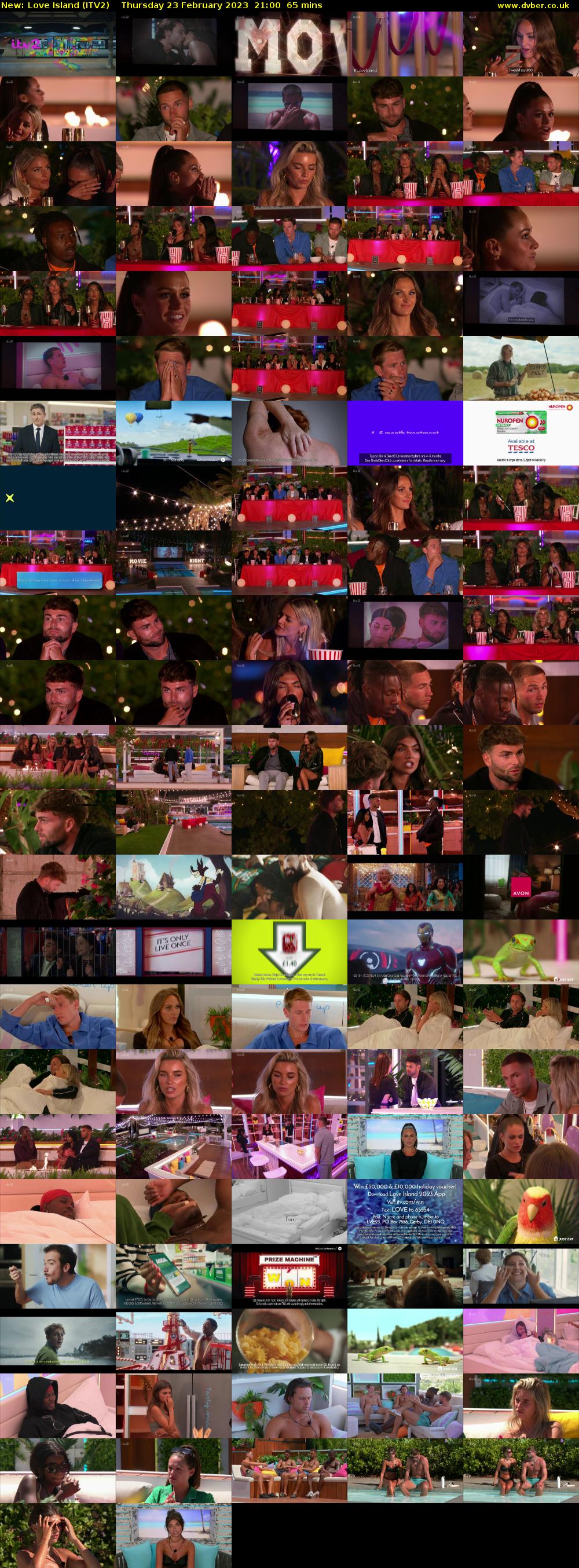 Love Island (ITV2) Thursday 23 February 2023 21:00 - 22:05