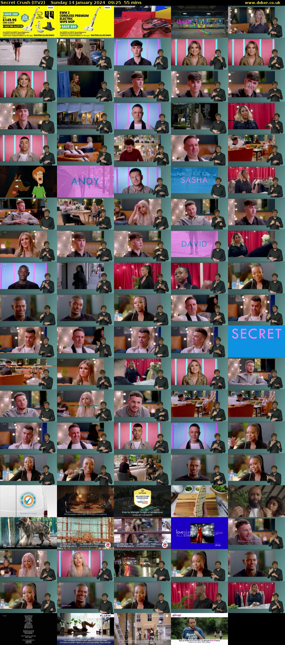 Secret Crush (ITV2) Sunday 14 January 2024 09:25 - 10:20