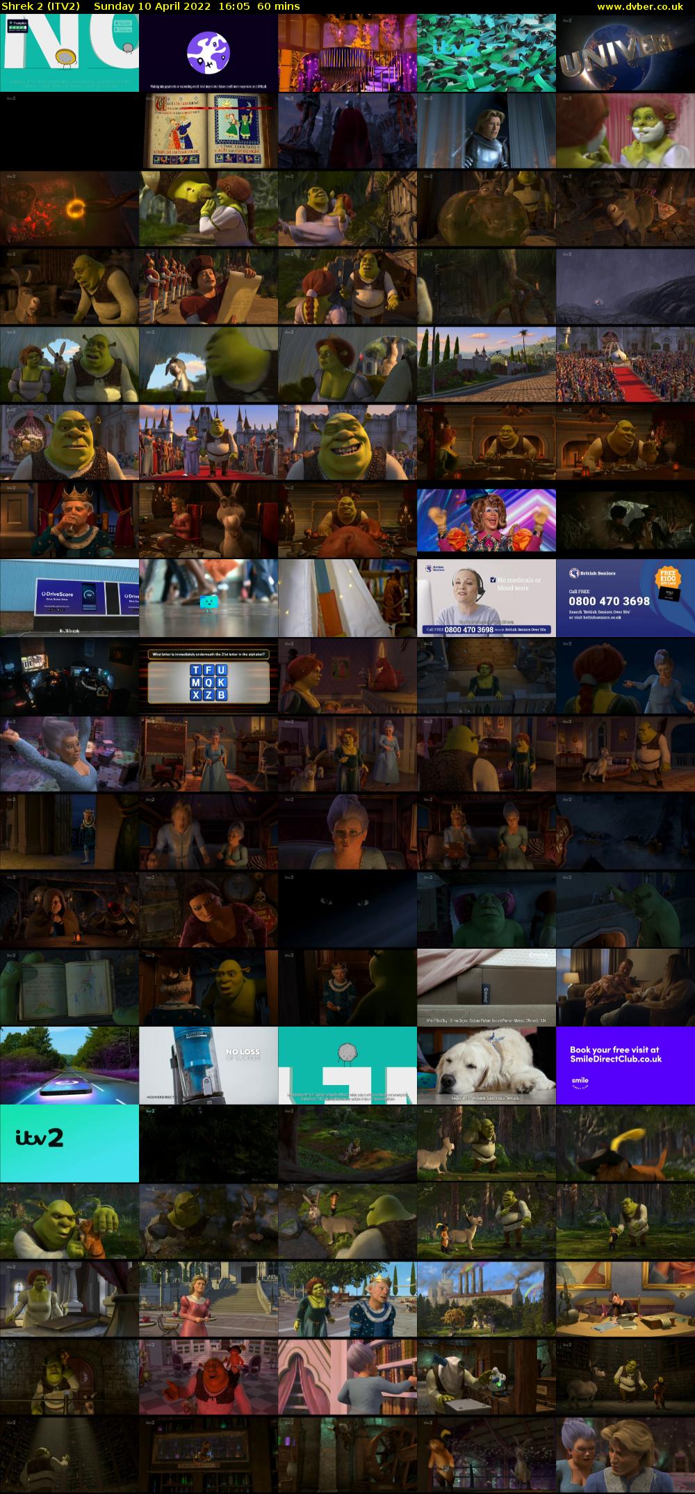 Shrek 2 (ITV2) Sunday 10 April 2022 16:05 - 17:05