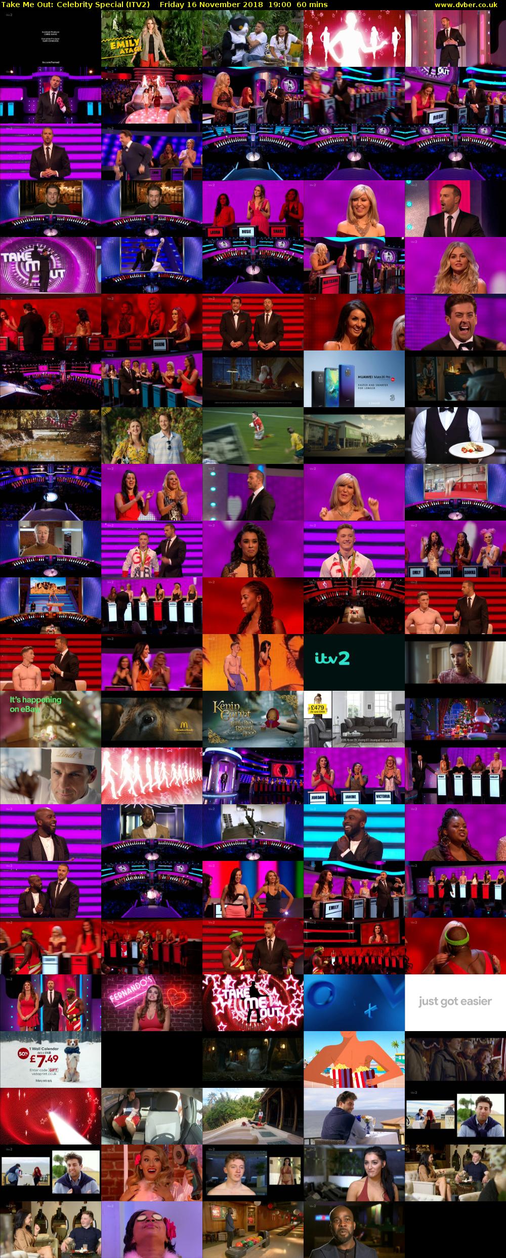 Take Me Out: Celebrity Special (ITV2) Friday 16 November 2018 19:00 - 20:00