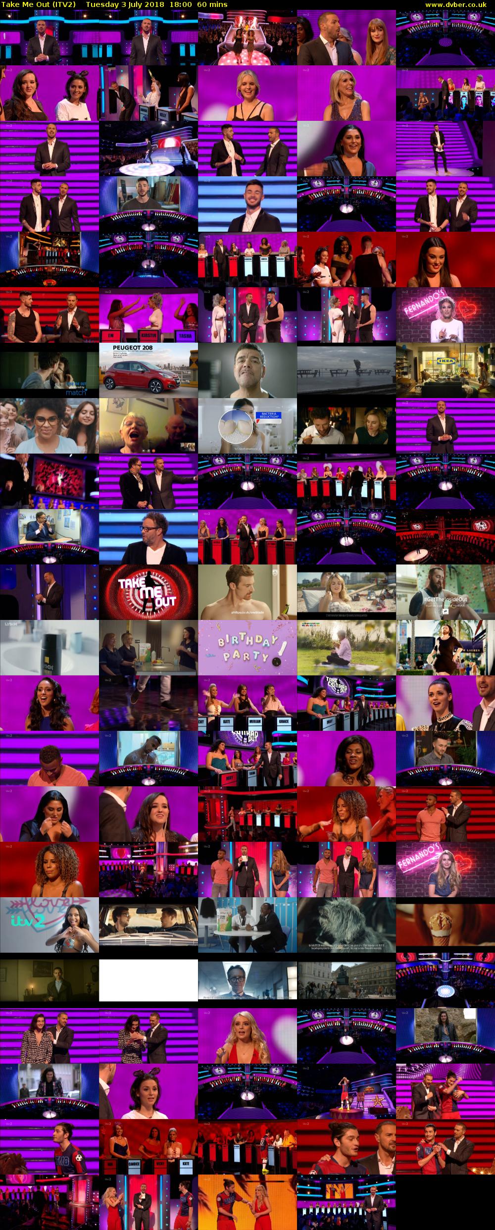 Take Me Out (ITV2) Tuesday 3 July 2018 18:00 - 19:00