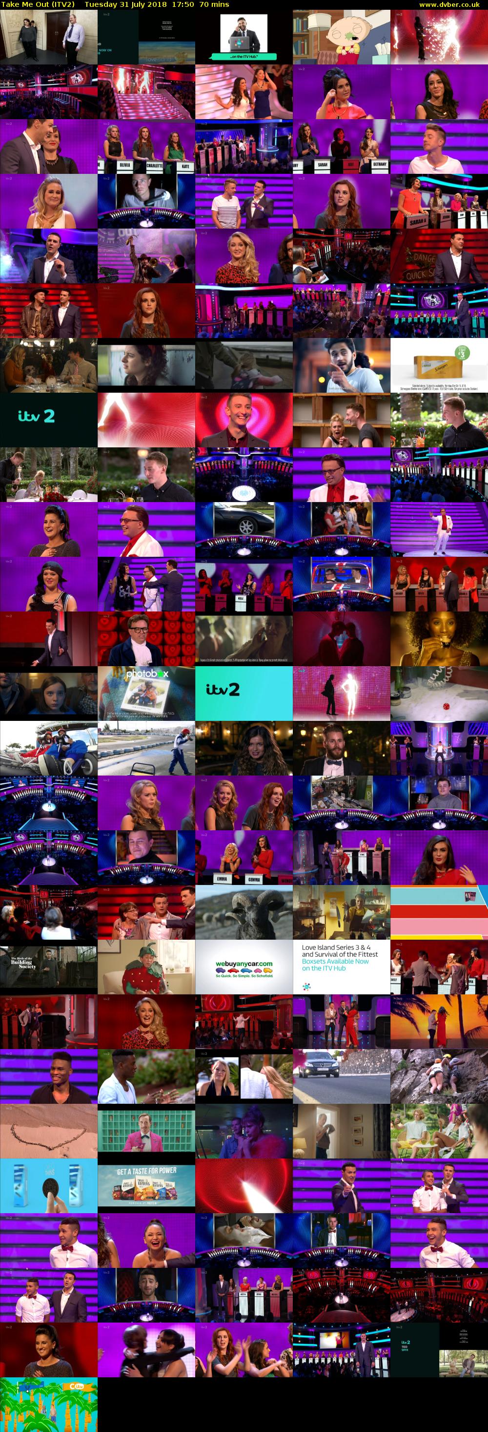 Take Me Out (ITV2) Tuesday 31 July 2018 17:50 - 19:00