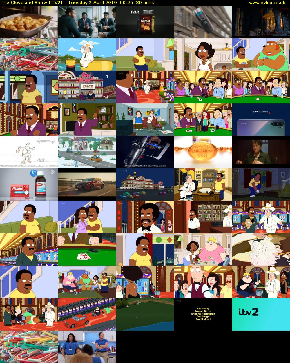 The Cleveland Show (ITV2) Tuesday 2 April 2019 00:25 - 00:55