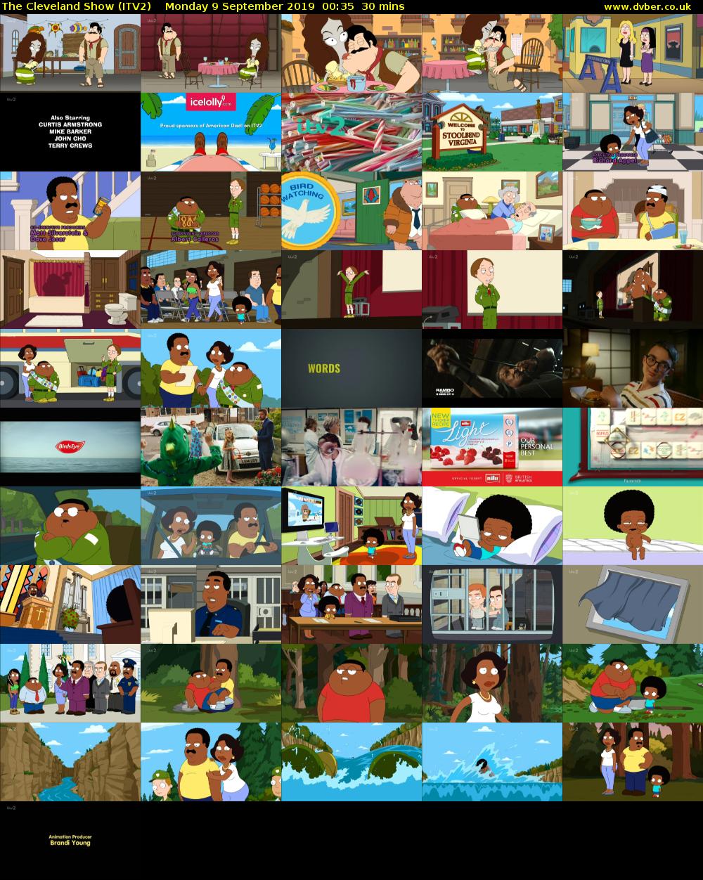 The Cleveland Show (ITV2) Monday 9 September 2019 00:35 - 01:05