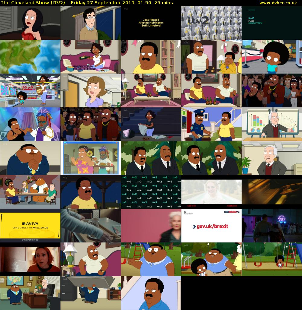 The Cleveland Show (ITV2) Friday 27 September 2019 01:50 - 02:15