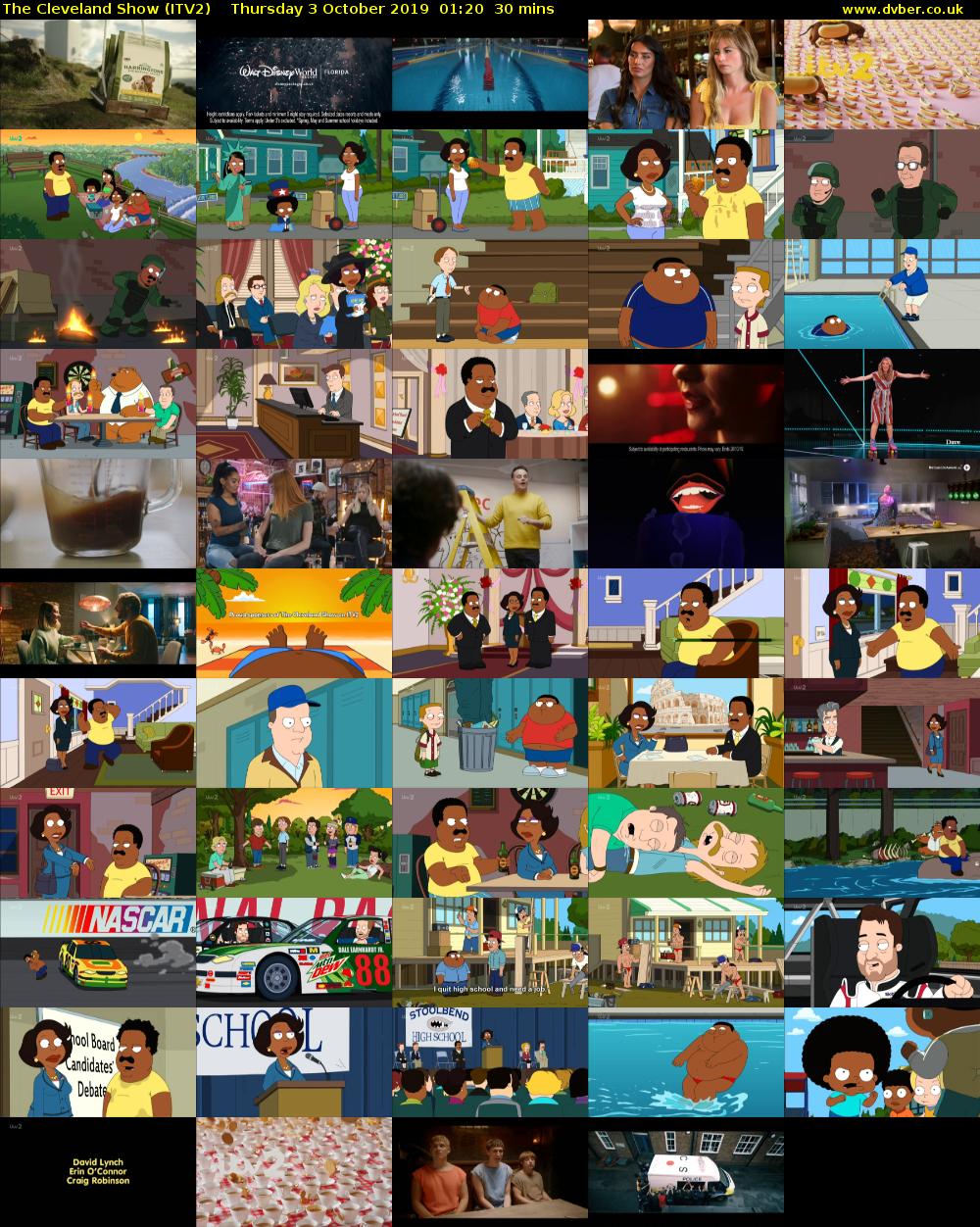 The Cleveland Show (ITV2) Thursday 3 October 2019 01:20 - 01:50
