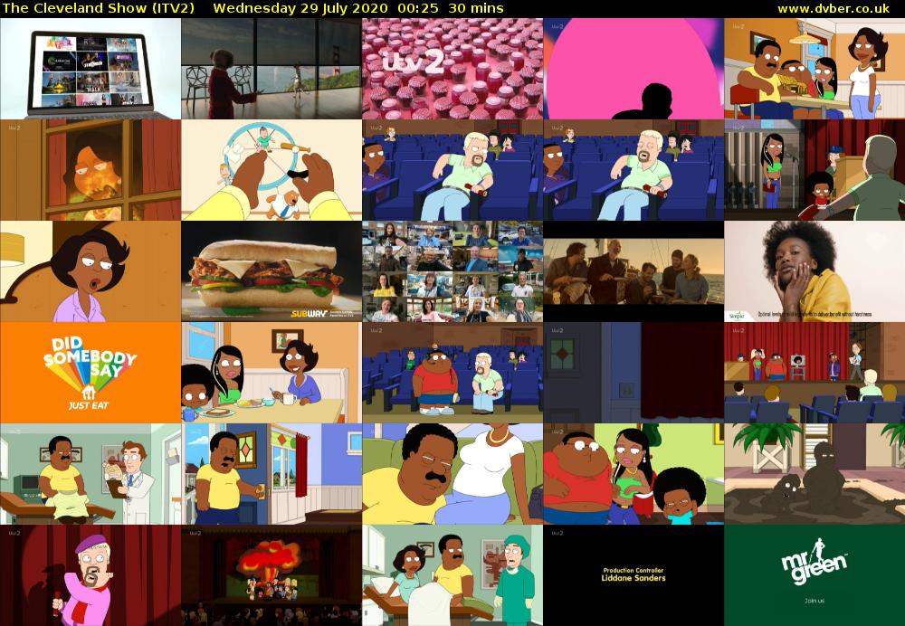 The Cleveland Show (ITV2) Wednesday 29 July 2020 00:25 - 00:55