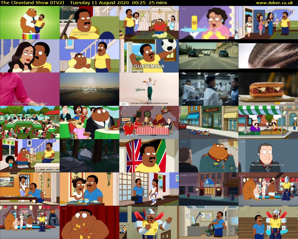 The Cleveland Show (ITV2) Tuesday 11 August 2020 00:25 - 00:50