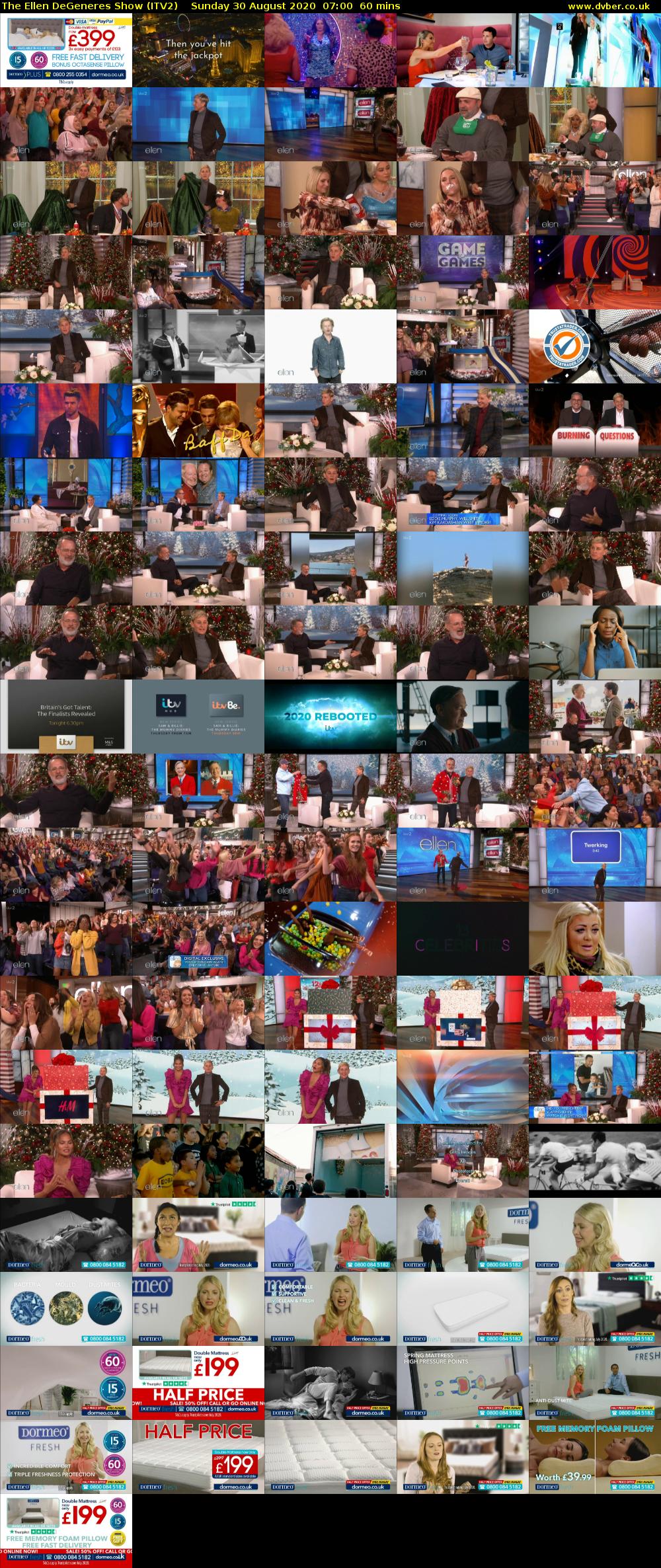 The Ellen DeGeneres Show (ITV2) Sunday 30 August 2020 07:00 - 08:00
