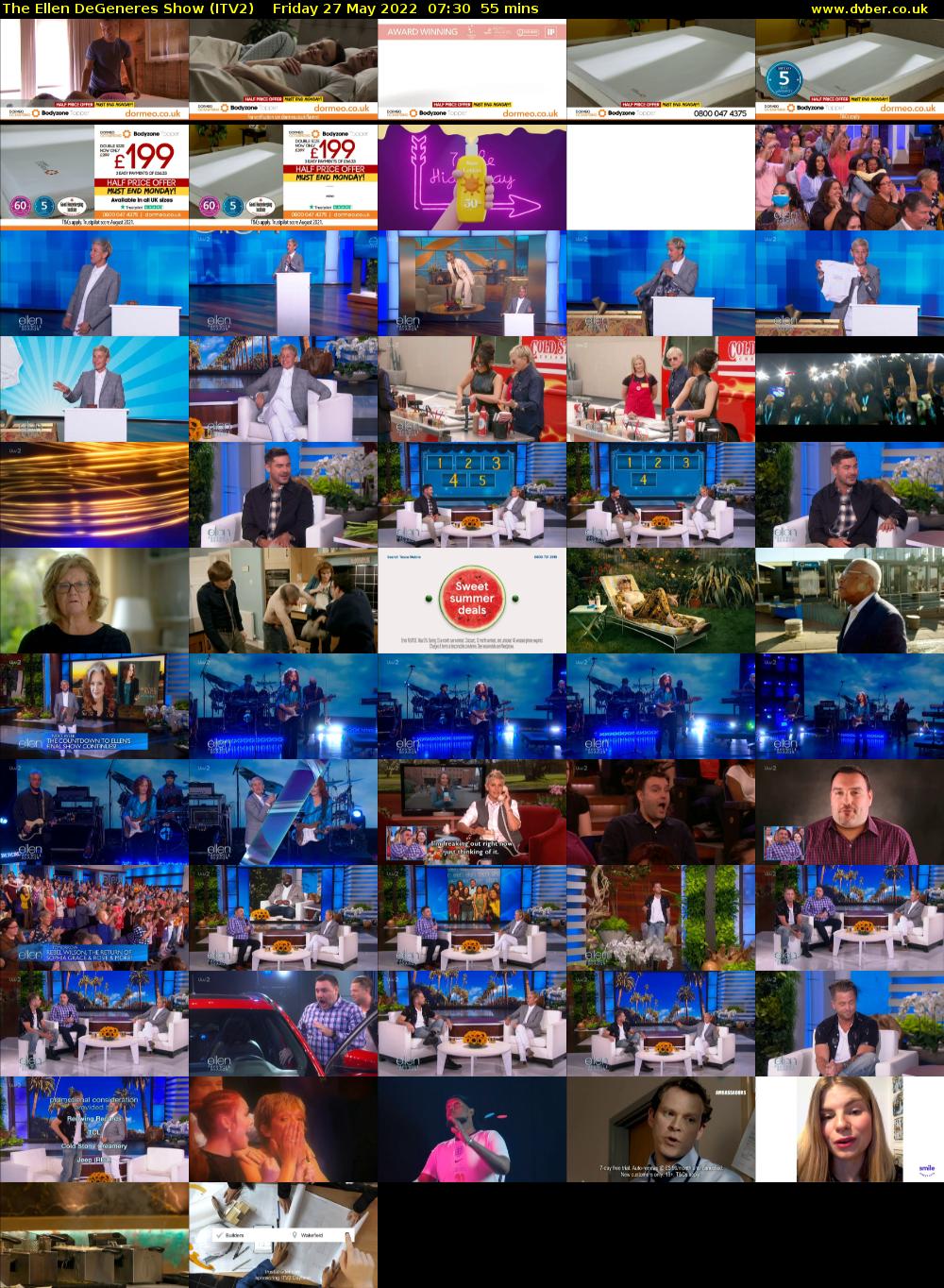 The Ellen DeGeneres Show (ITV2) Friday 27 May 2022 07:30 - 08:25