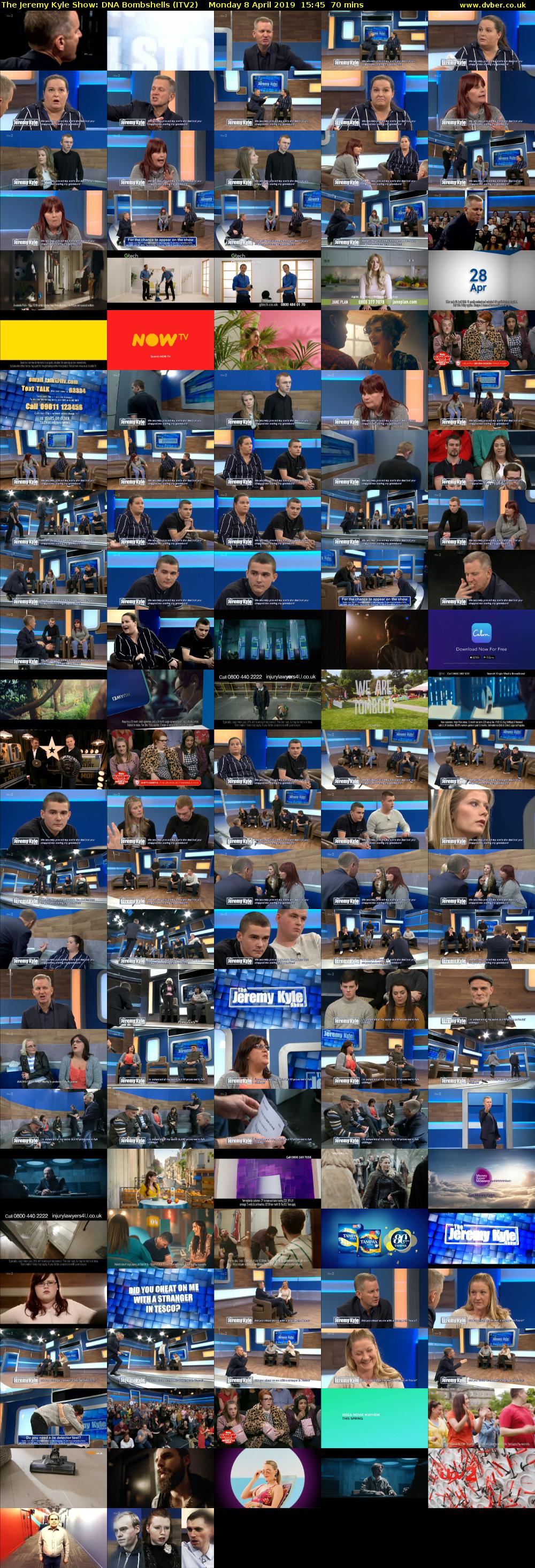 The Jeremy Kyle Show: DNA Bombshells (ITV2) Monday 8 April 2019 15:45 - 16:55