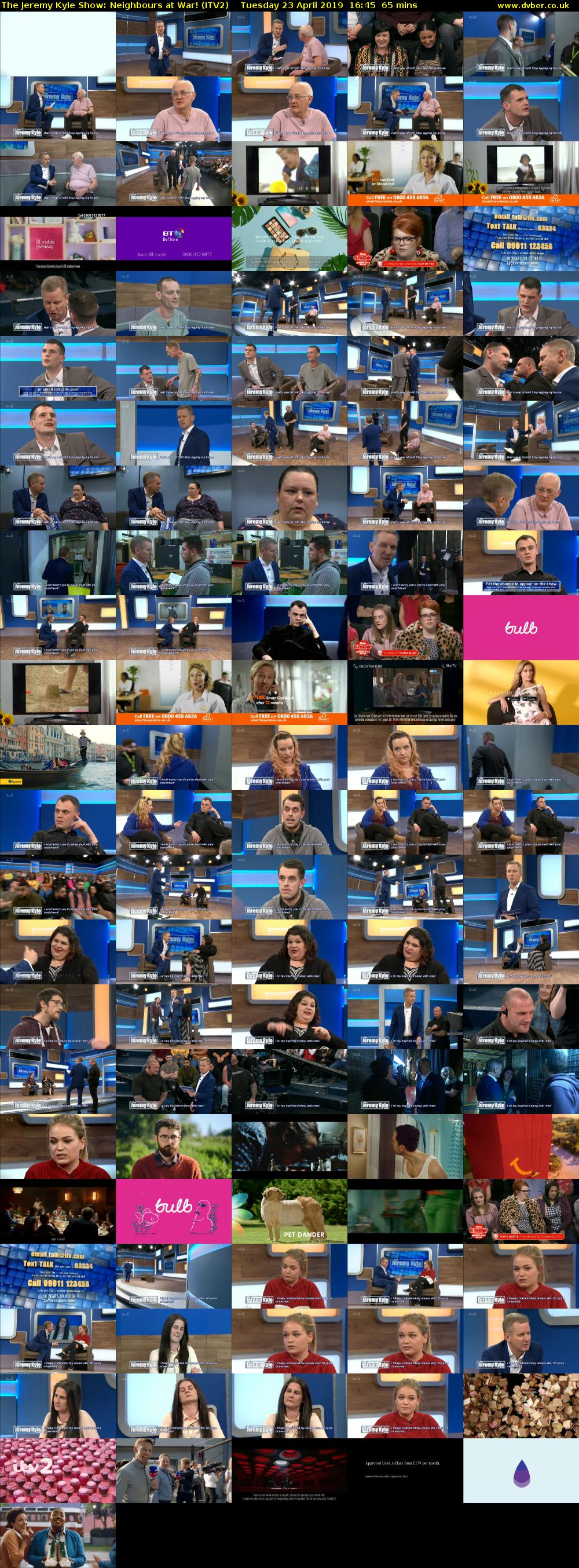 The Jeremy Kyle Show: Neighbours at War! (ITV2) Tuesday 23 April 2019 16:45 - 17:50