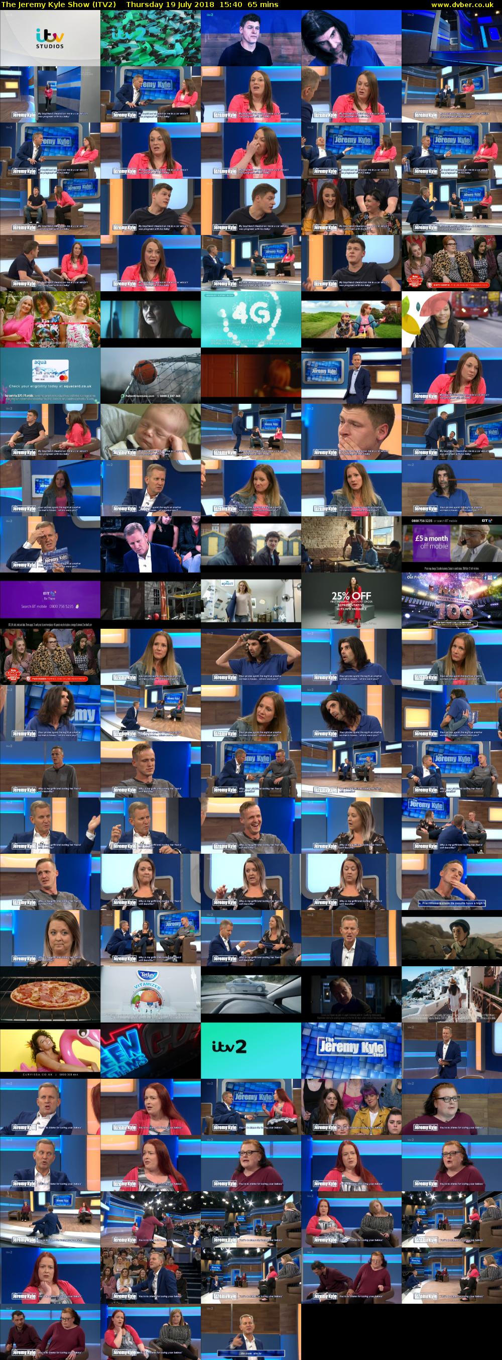 The Jeremy Kyle Show (ITV2) Thursday 19 July 2018 15:40 - 16:45