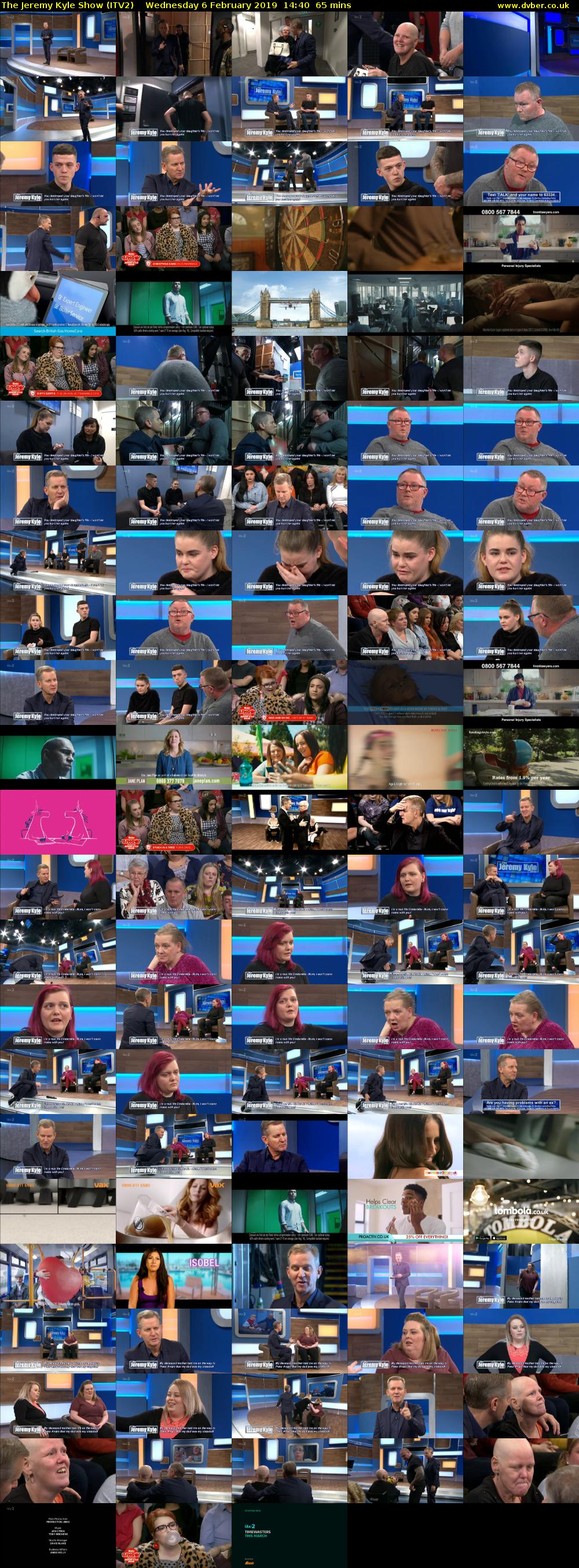 The Jeremy Kyle Show (ITV2) Wednesday 6 February 2019 14:40 - 15:45