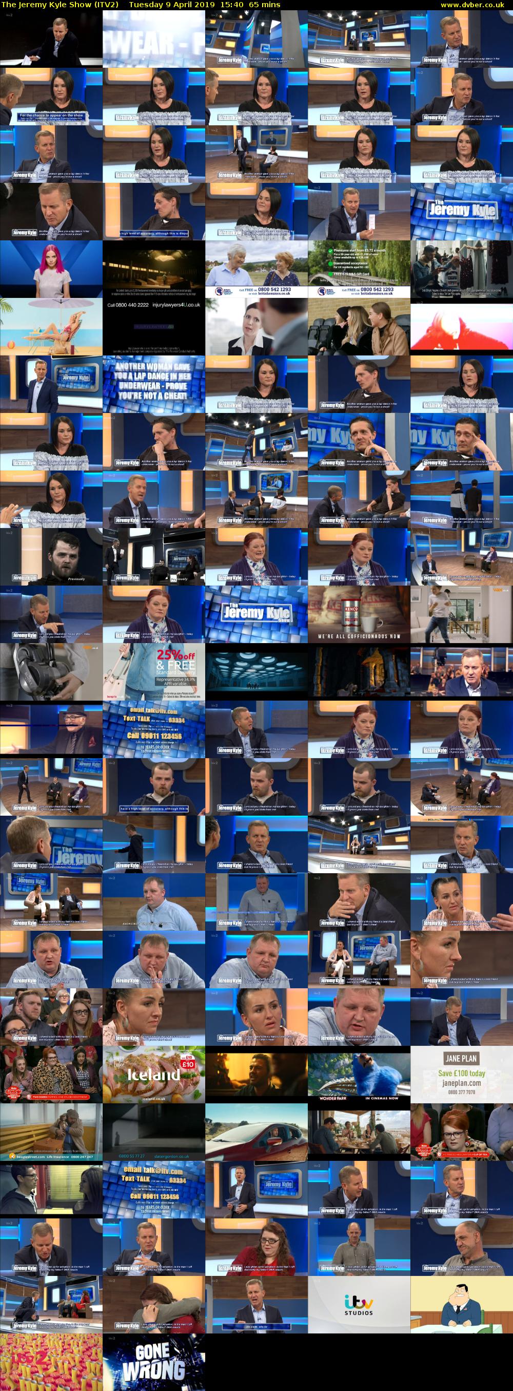 The Jeremy Kyle Show (ITV2) Tuesday 9 April 2019 15:40 - 16:45