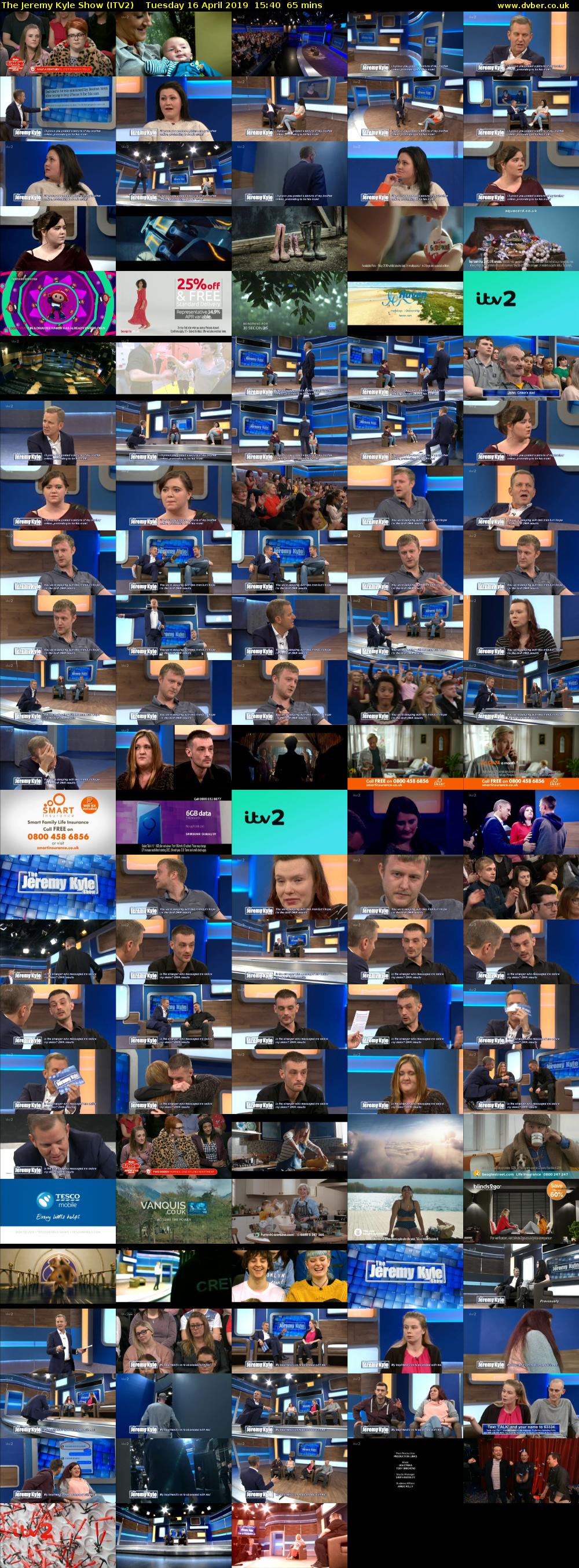 The Jeremy Kyle Show (ITV2) Tuesday 16 April 2019 15:40 - 16:45
