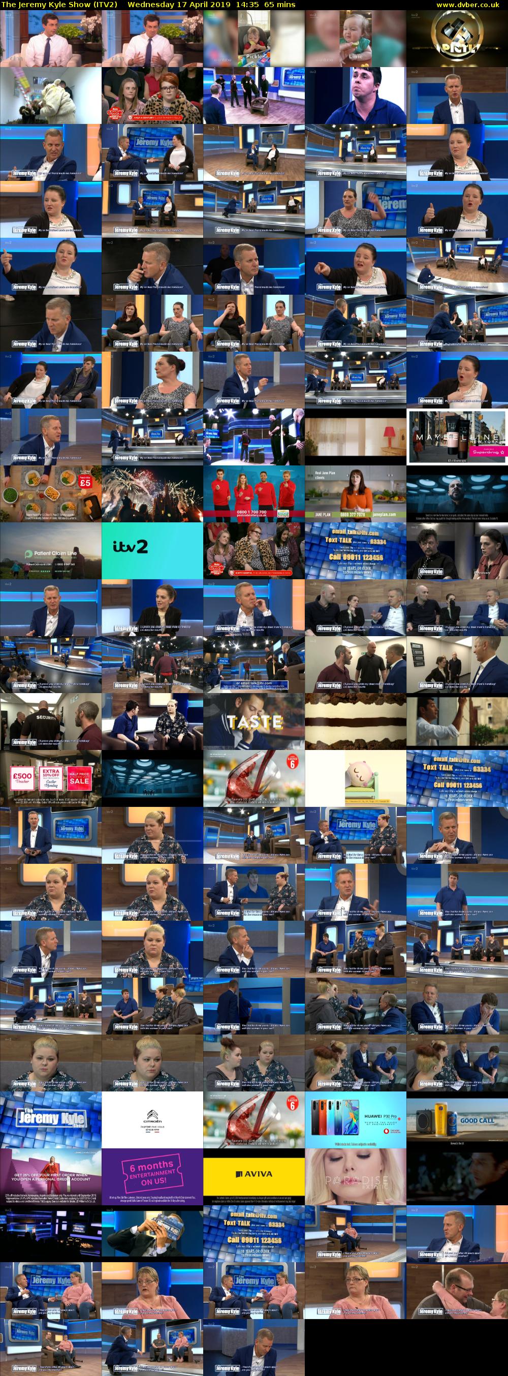 The Jeremy Kyle Show (ITV2) Wednesday 17 April 2019 14:35 - 15:40