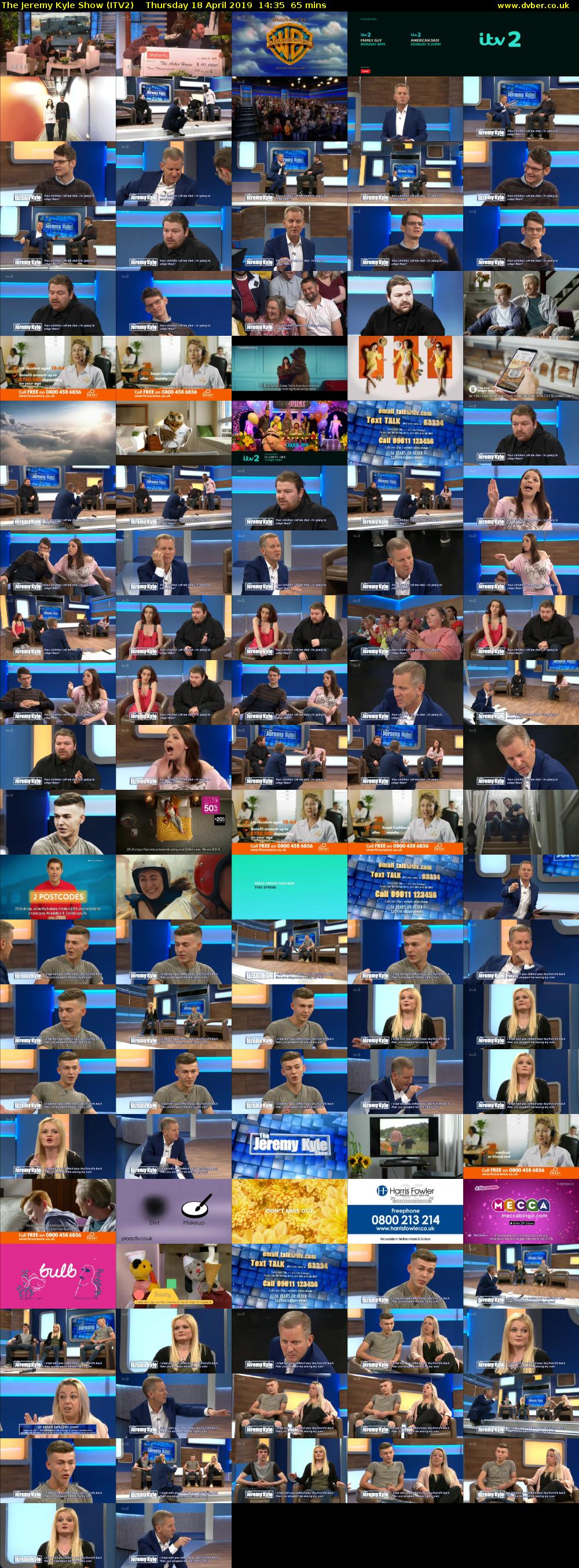 The Jeremy Kyle Show (ITV2) Thursday 18 April 2019 14:35 - 15:40
