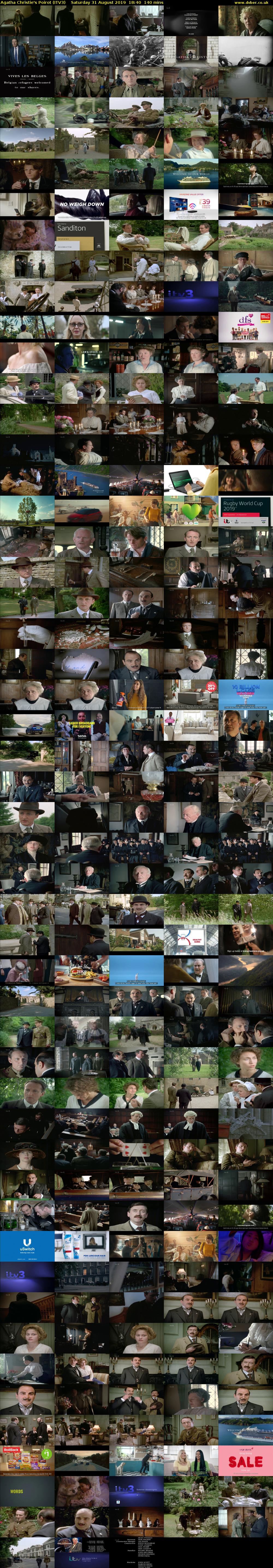 Agatha Christie's Poirot (ITV3) Saturday 31 August 2019 18:40 - 21:00