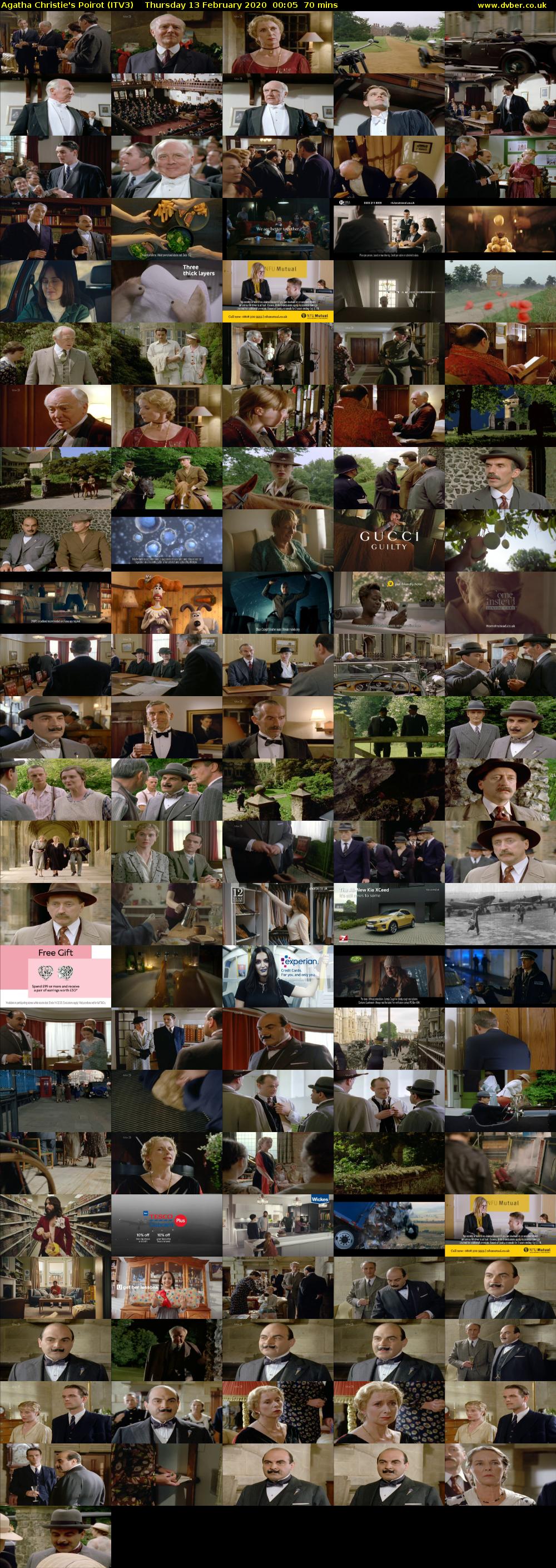 Agatha Christie's Poirot (ITV3) Thursday 13 February 2020 00:05 - 01:15