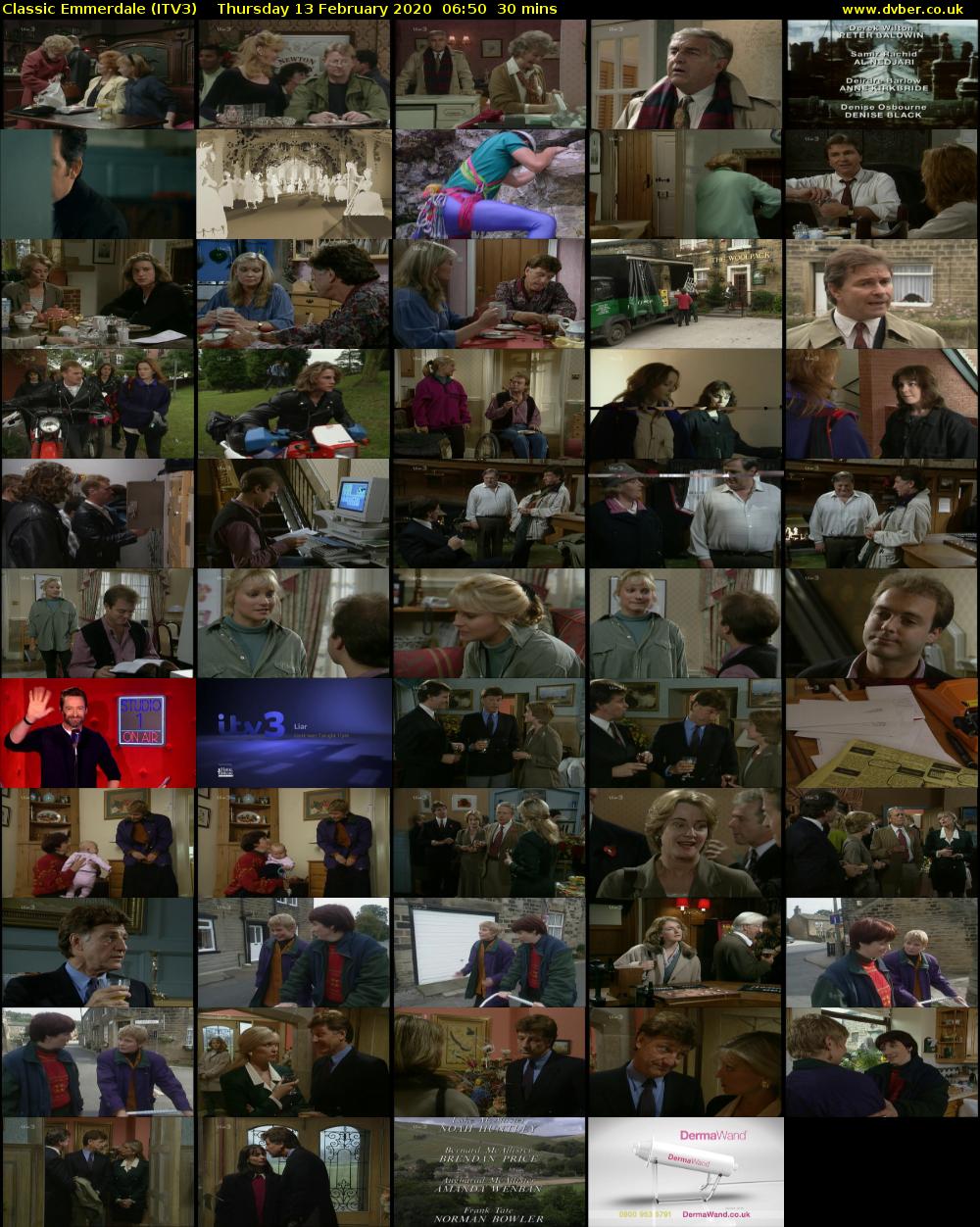 Classic Emmerdale (ITV3) Thursday 13 February 2020 06:50 - 07:20