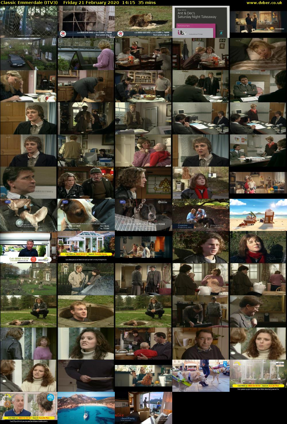 Classic Emmerdale (ITV3) Friday 21 February 2020 14:15 - 14:50