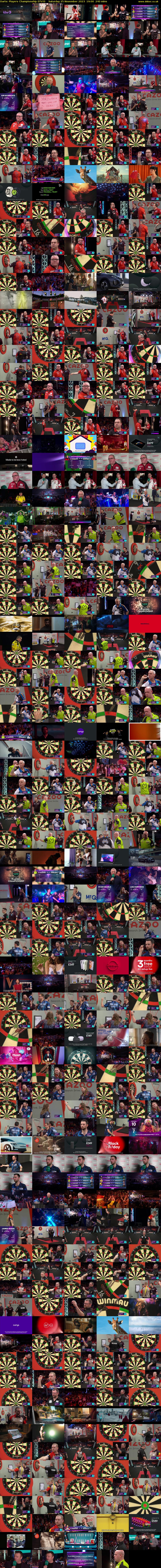 Darts: Players Championship (ITV3) Saturday 25 November 2023 19:00 - 23:00