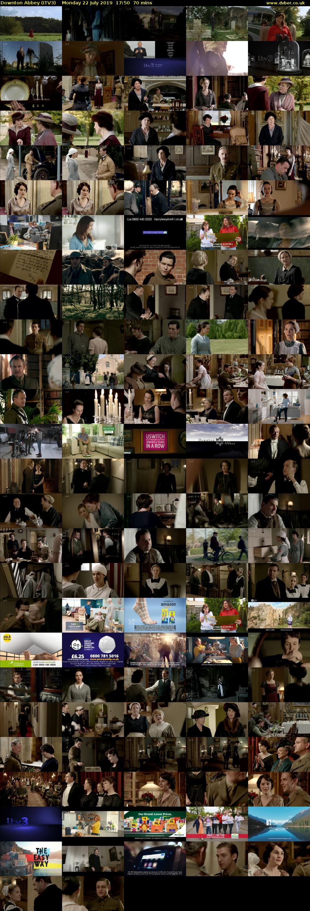Downton Abbey (ITV3) Monday 22 July 2019 17:50 - 19:00
