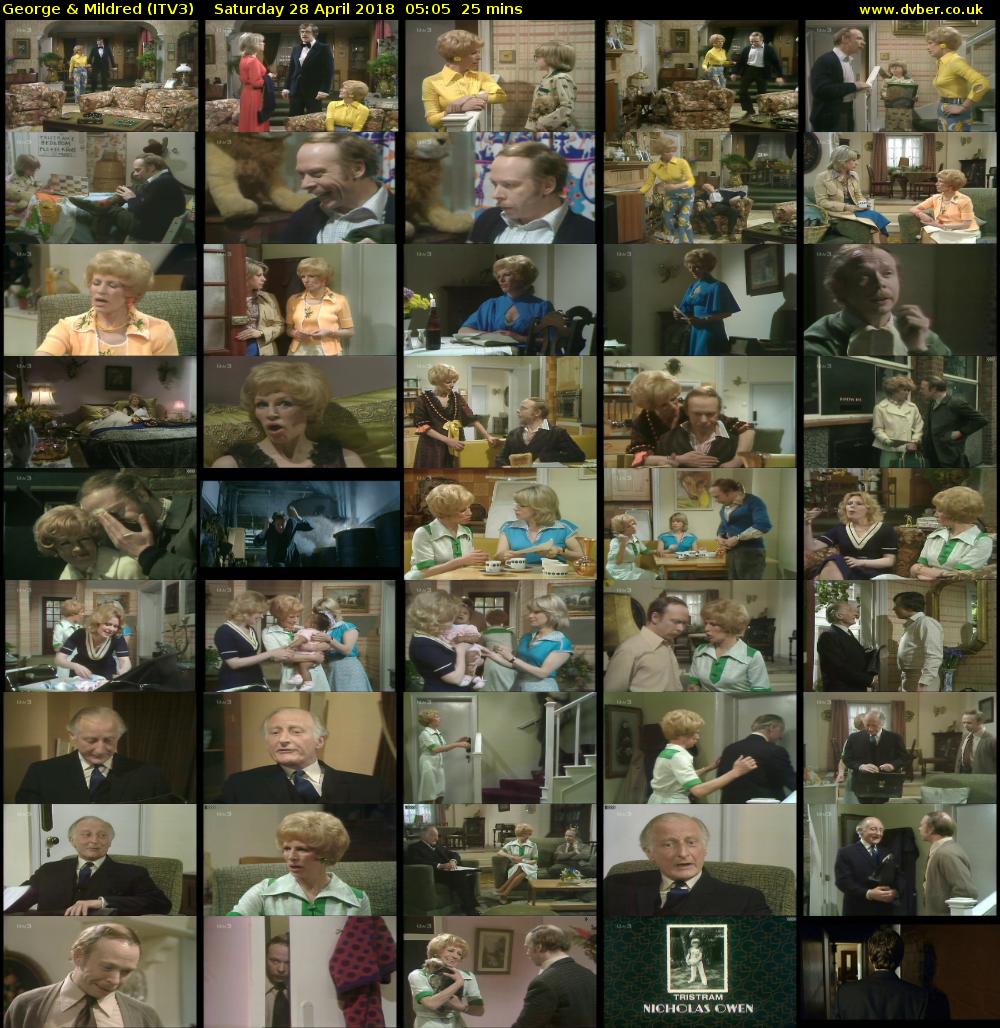 George & Mildred (ITV3) Saturday 28 April 2018 05:05 - 05:30