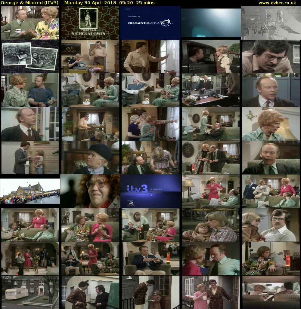 George & Mildred (ITV3) Monday 30 April 2018 05:20 - 05:45