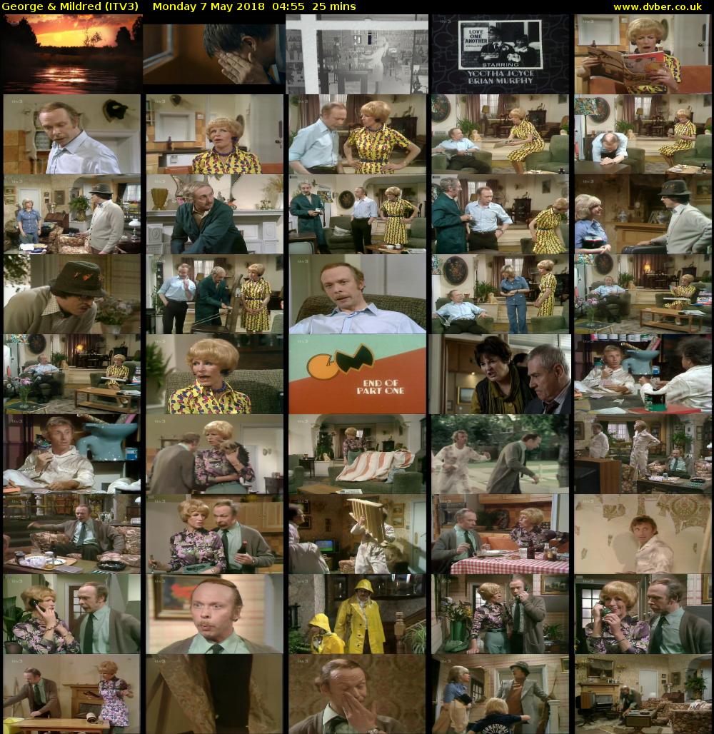 George & Mildred (ITV3) Monday 7 May 2018 04:55 - 05:20