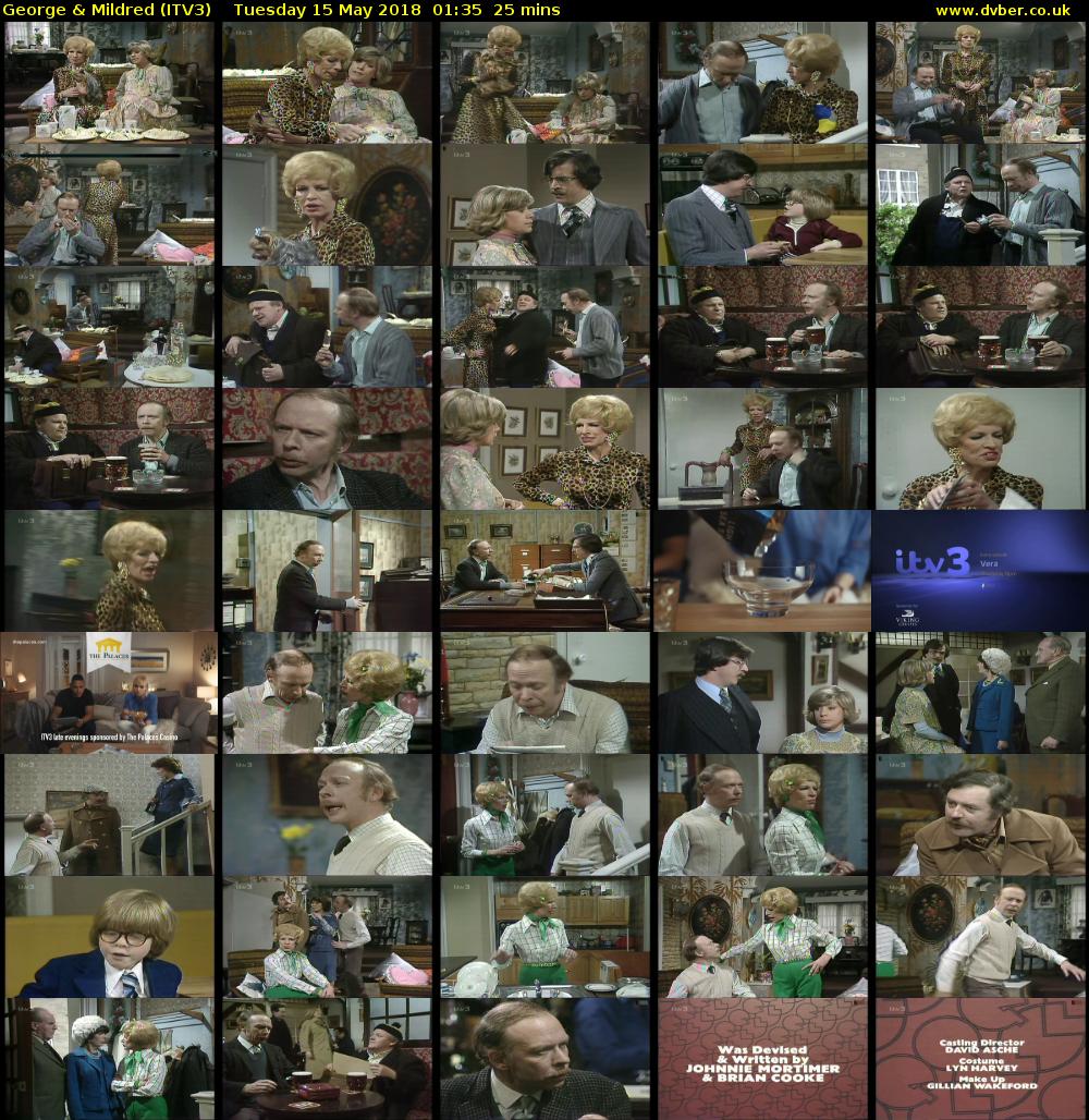 George & Mildred (ITV3) Tuesday 15 May 2018 01:35 - 02:00