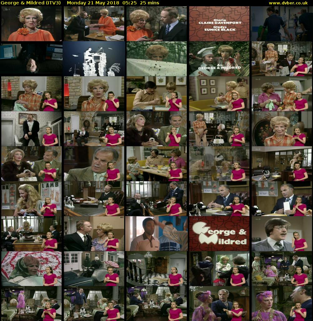 George & Mildred (ITV3) Monday 21 May 2018 05:25 - 05:50