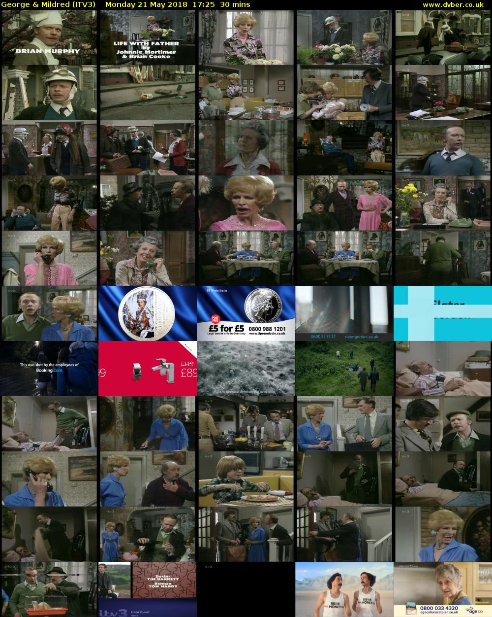 George & Mildred (ITV3) Monday 21 May 2018 17:25 - 17:55