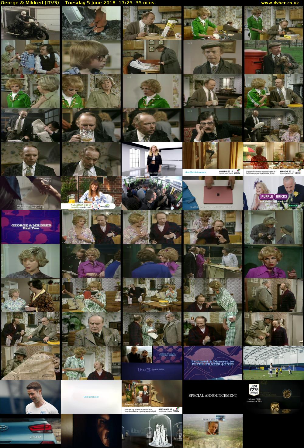George & Mildred (ITV3) Tuesday 5 June 2018 17:25 - 18:00