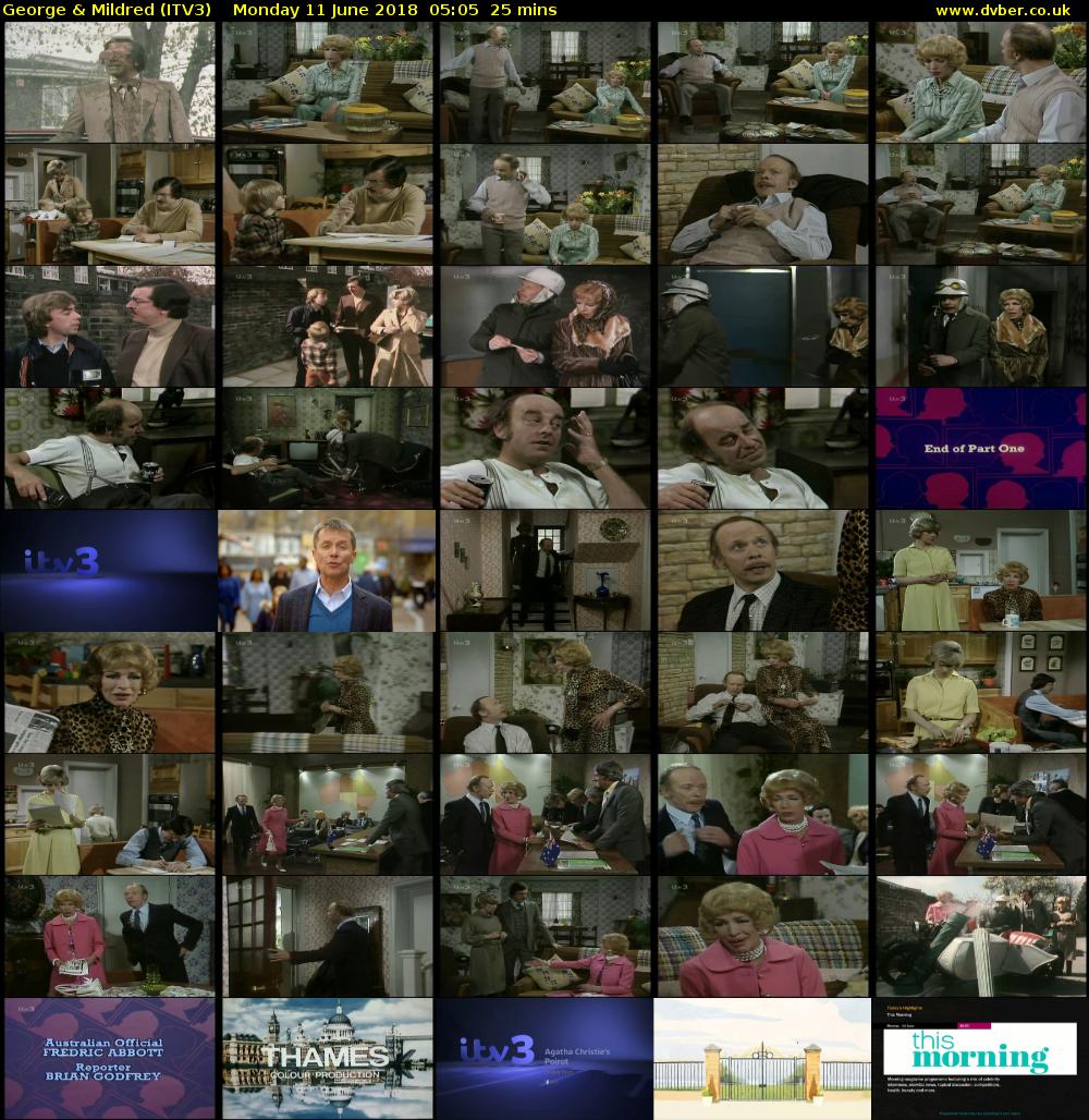 George & Mildred (ITV3) Monday 11 June 2018 05:05 - 05:30
