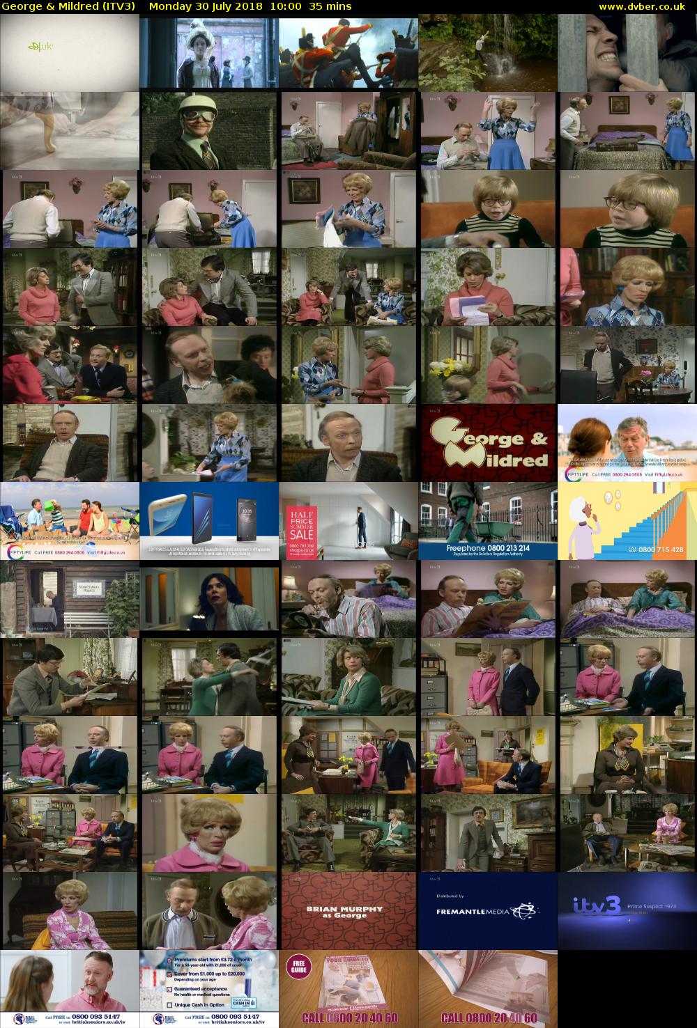 George & Mildred (ITV3) Monday 30 July 2018 10:00 - 10:35