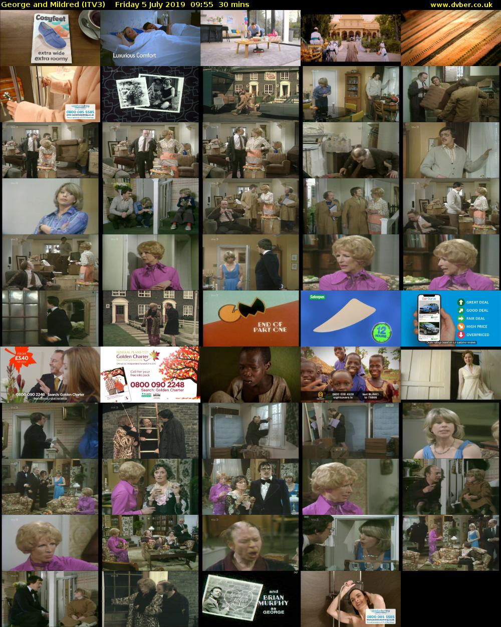 George and Mildred (ITV3) Friday 5 July 2019 09:55 - 10:25