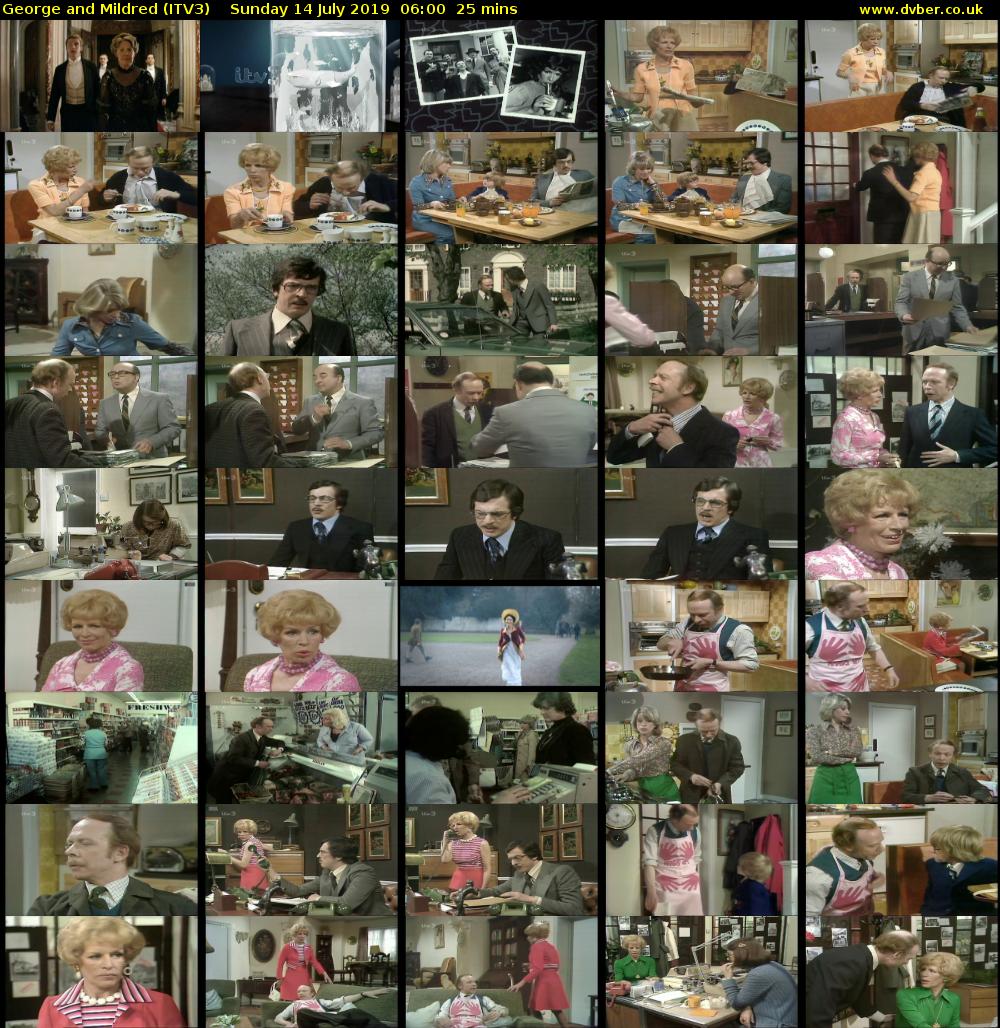 George and Mildred (ITV3) Sunday 14 July 2019 06:00 - 06:25
