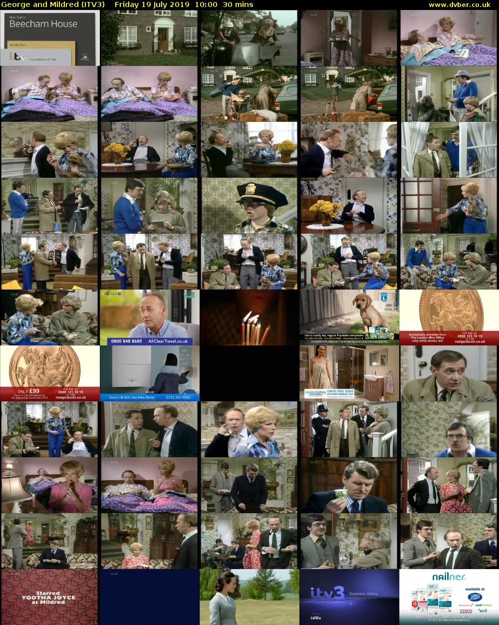 George and Mildred (ITV3) Friday 19 July 2019 10:00 - 10:30