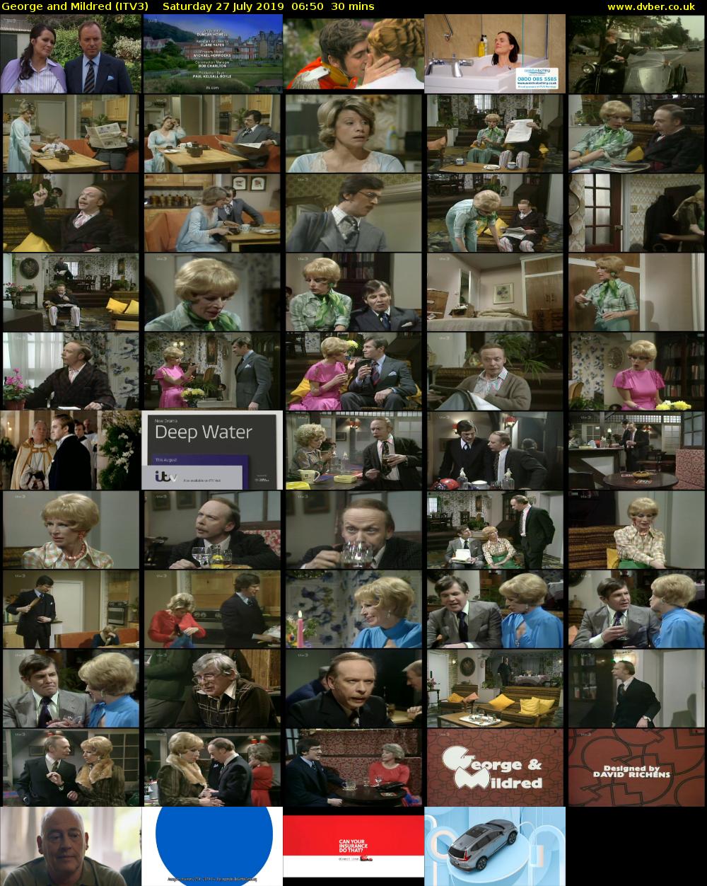 George and Mildred (ITV3) Saturday 27 July 2019 06:50 - 07:20