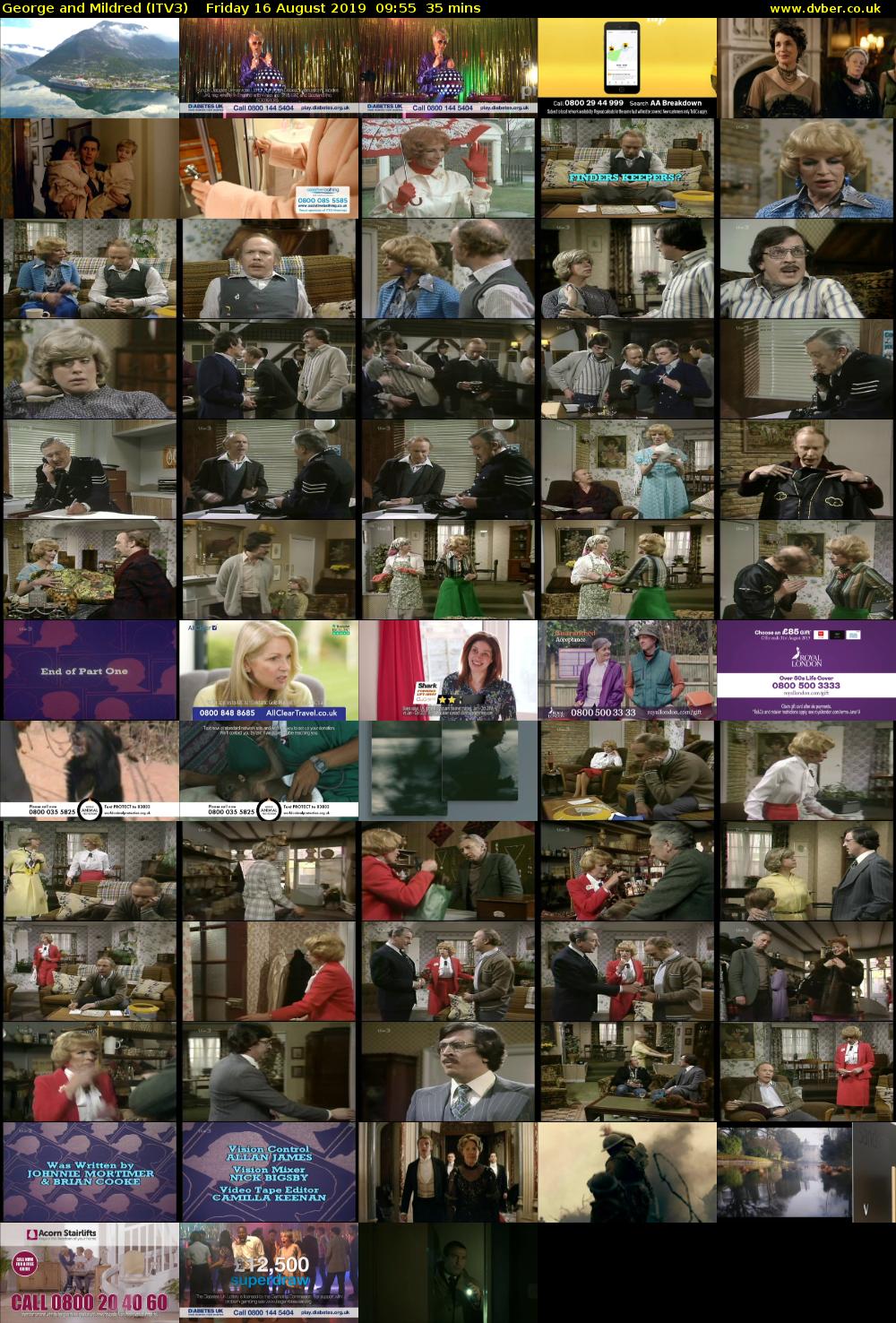 George and Mildred (ITV3) Friday 16 August 2019 09:55 - 10:30