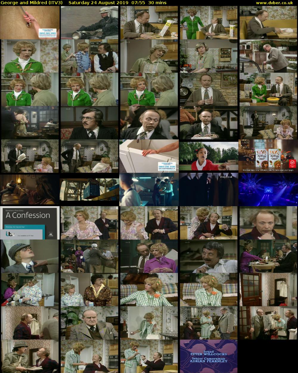 George and Mildred (ITV3) Saturday 24 August 2019 07:55 - 08:25