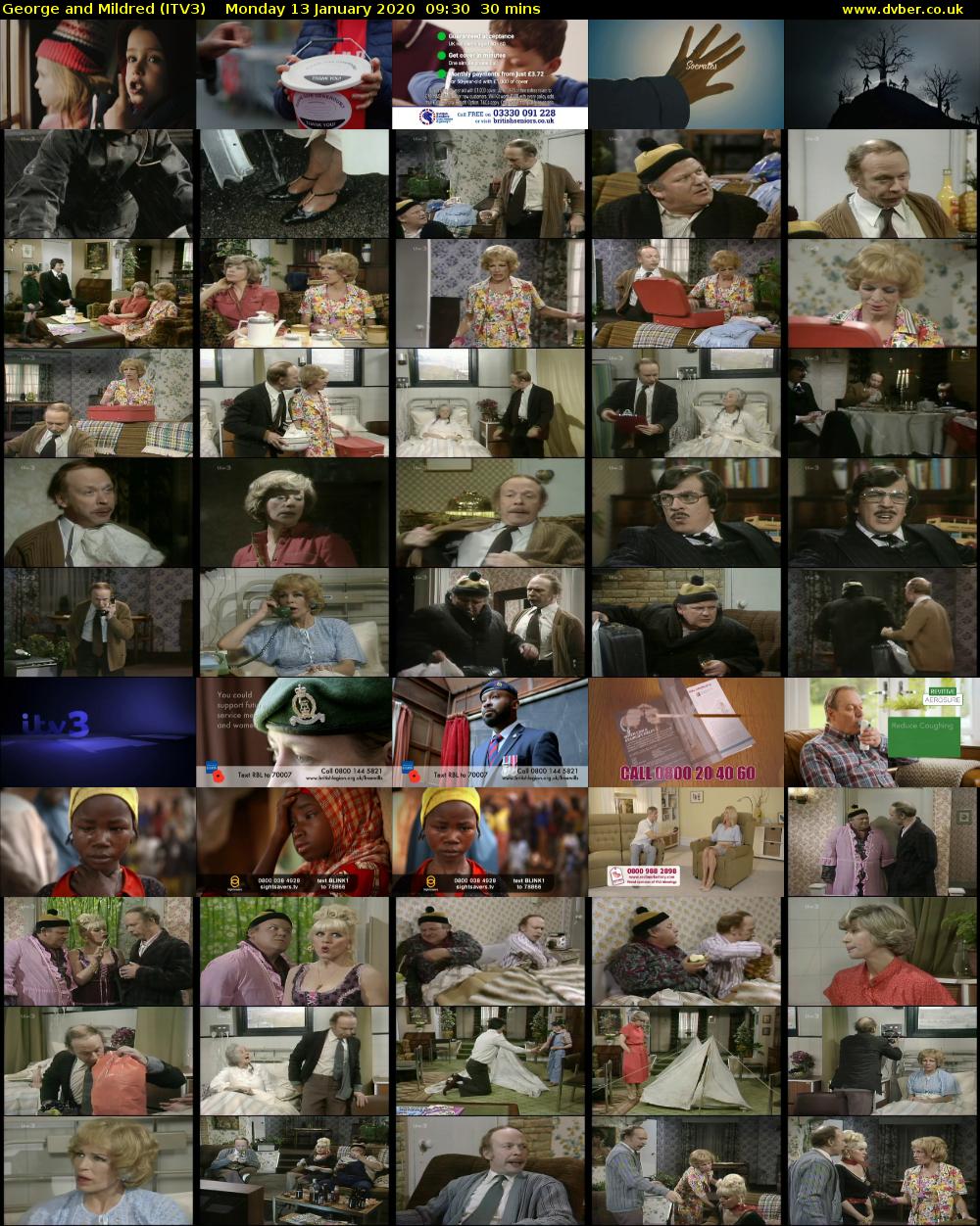 George and Mildred (ITV3) Monday 13 January 2020 09:30 - 10:00