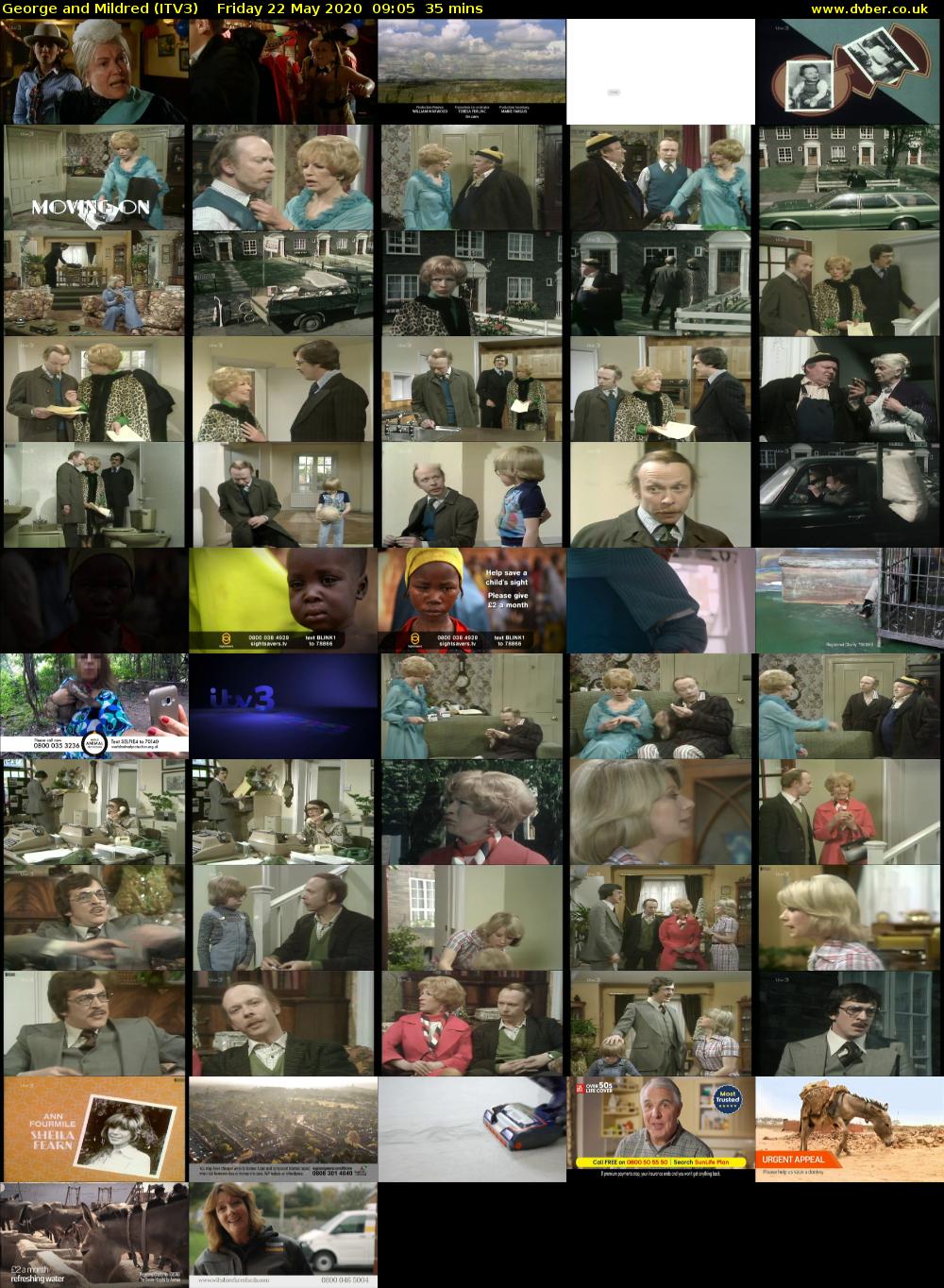 George and Mildred (ITV3) Friday 22 May 2020 09:05 - 09:40