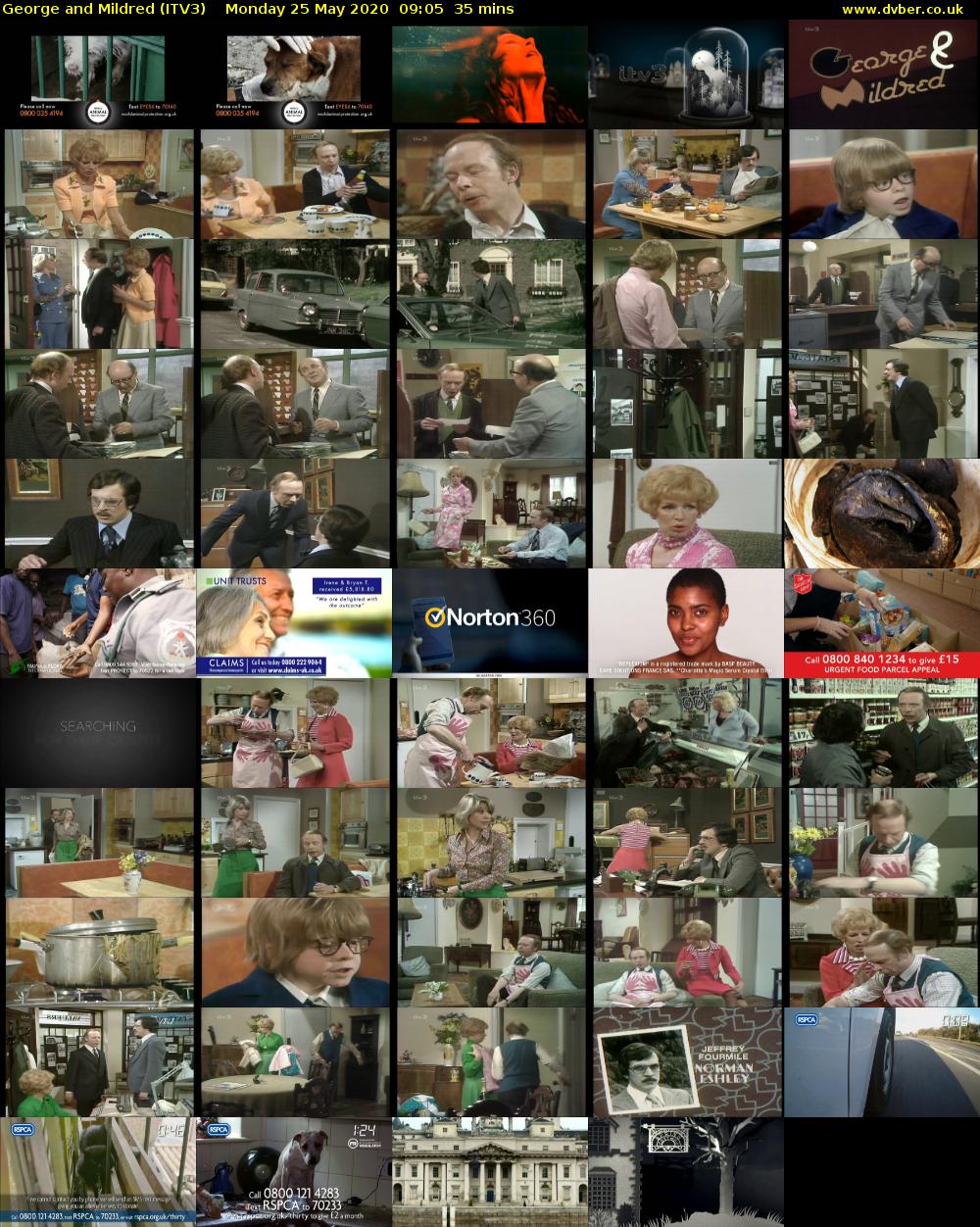 George and Mildred (ITV3) Monday 25 May 2020 09:05 - 09:40