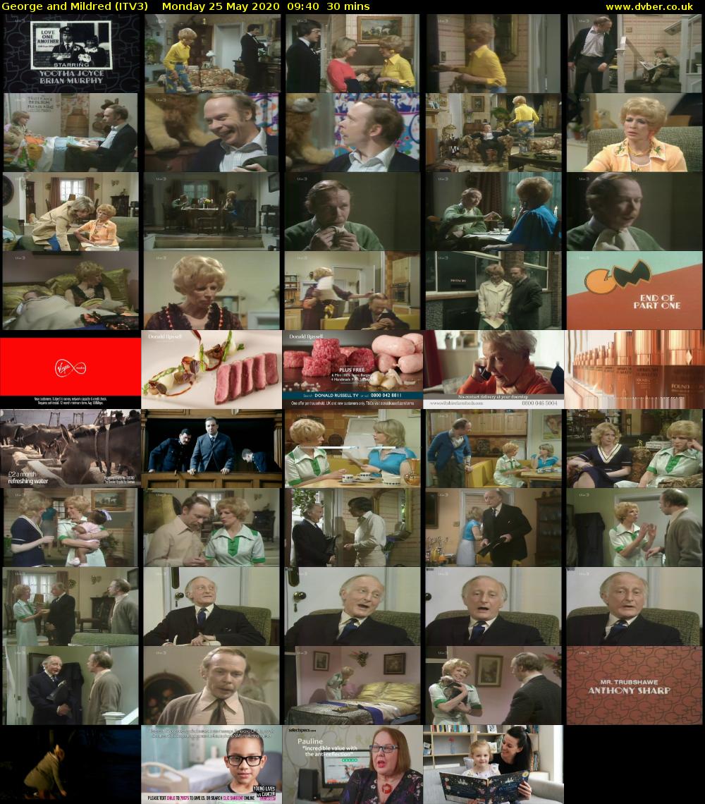 George and Mildred (ITV3) Monday 25 May 2020 09:40 - 10:10