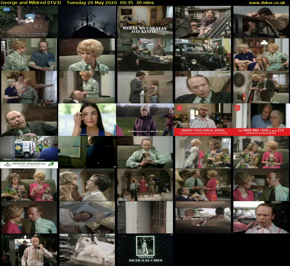 George and Mildred (ITV3) Tuesday 26 May 2020 09:35 - 10:05